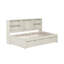 Structure de lit simple avec tablettes latérales, deux tiroirs et port USB intégré-906183329