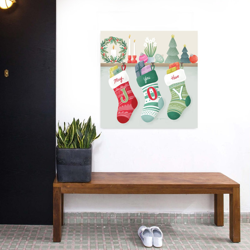Art contemporain de Noël avec bougies, H 32 po x l 32 po