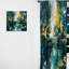 Khadicha - Encre liquide jaune-vert - Rideau de velours moderne - obscurcissant - 1 panneau-372917019