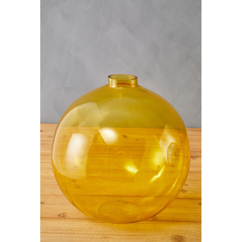 Bree Glass Table Vase, Yellow