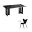 Modern Rectangular Rock Slab Dining Table Sets-107769194