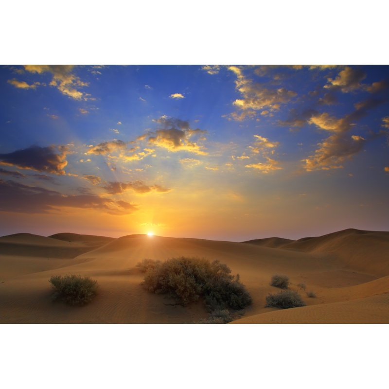 Recdo Sunrise in Desert 1 Piece Wrapped Canvas Wall Art, 51cm H x 76cm W x 3.8cm D
