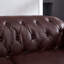 Salon Canapé Chesterfield classique capitonné en similicuir avec rangement-42809372