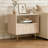 Nightstand With Drawer, End Table With Storage, Bed Side Table With Open Space For Bedroom, Modern Nightstand With Golden Handle, Side Night Stand For Bedroom, Living Room-771446846