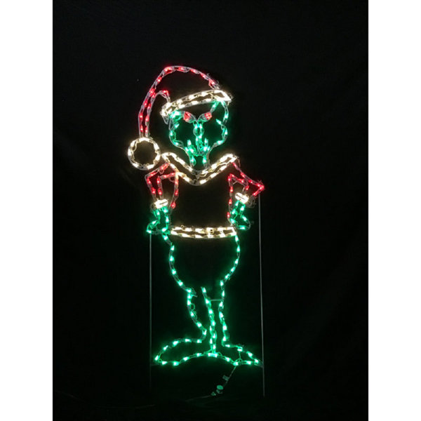 Lori's Lighted D'Lites Green Monster Christmas Holiday Lighted Display ...