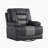 Hayslett Modern & Contemporary Breathable Faux Leather Swivel Glider 2-Tone Reclining Chair with Diamond Stitching, Gentle Gliding & Swivel Motion