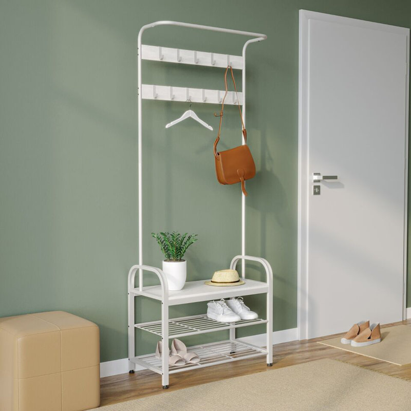 Adkisson Freestanding 10 - Hook, White