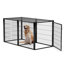 Cage pour chien chenil pour petits chiens de taille moyenne, parc pour chiots avec dessus, cage pour animaux de compagnie, intérieur.-1070038519