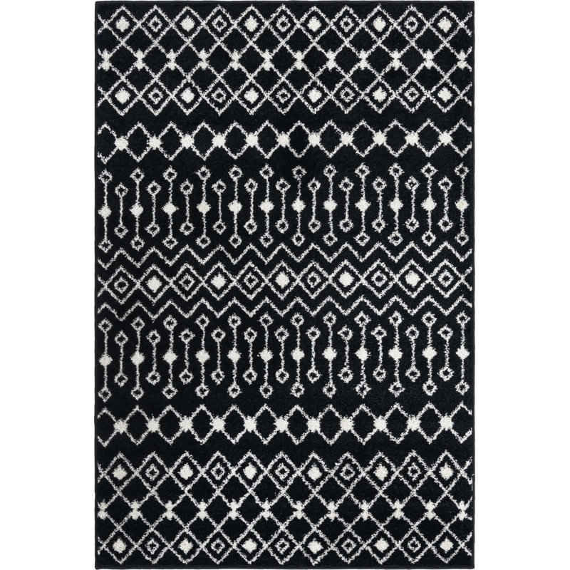 Geometric Indoor Rug, Rectangle 4' x 6'