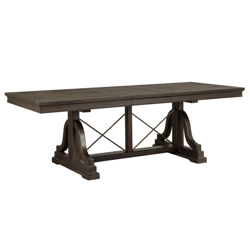 Ariyal Extendable Pine Solid Wood Base Dining Table