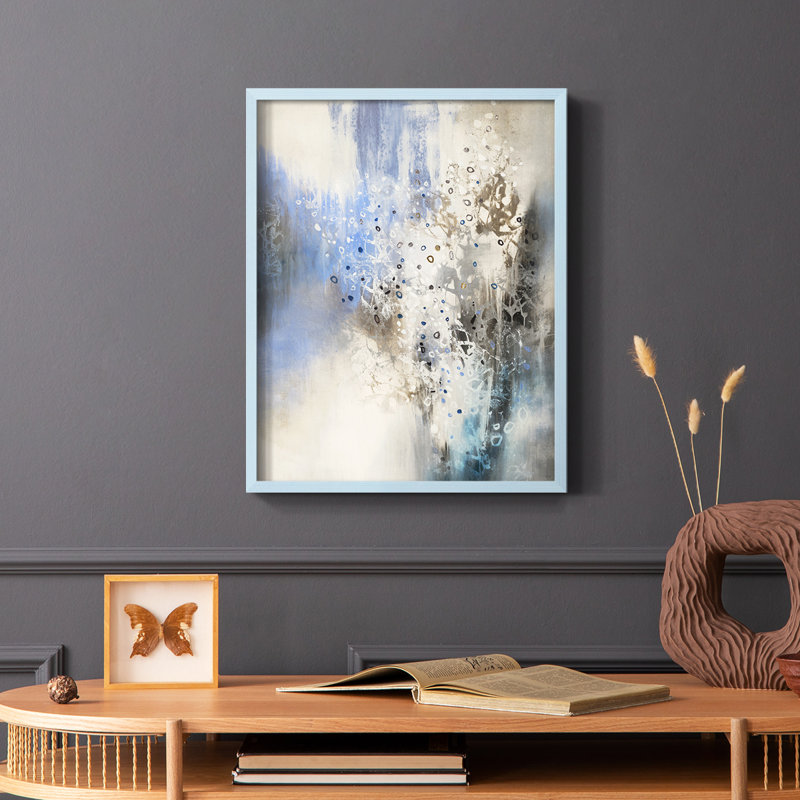 Glacier Stones, reproduction encadrée - bois massif, Bleu, H 10 po x l 8 po