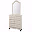 Commode 7 tiroirs, revêtement en tissu de velours de style moderne avec finition en velours