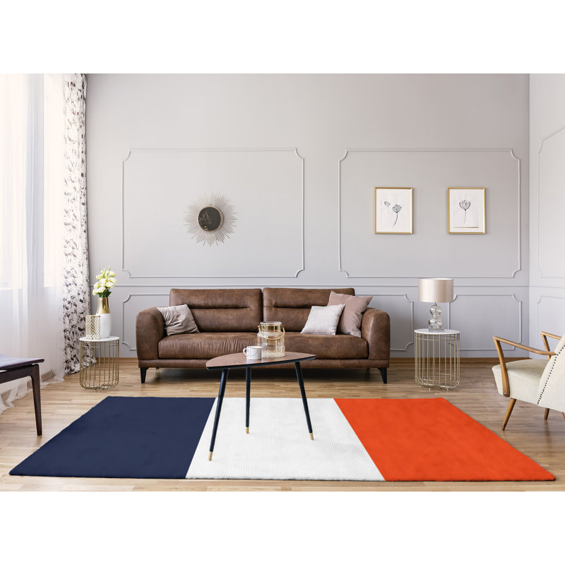 Tapis bleu/orange area, Rectangle 9 pi x 12 pi