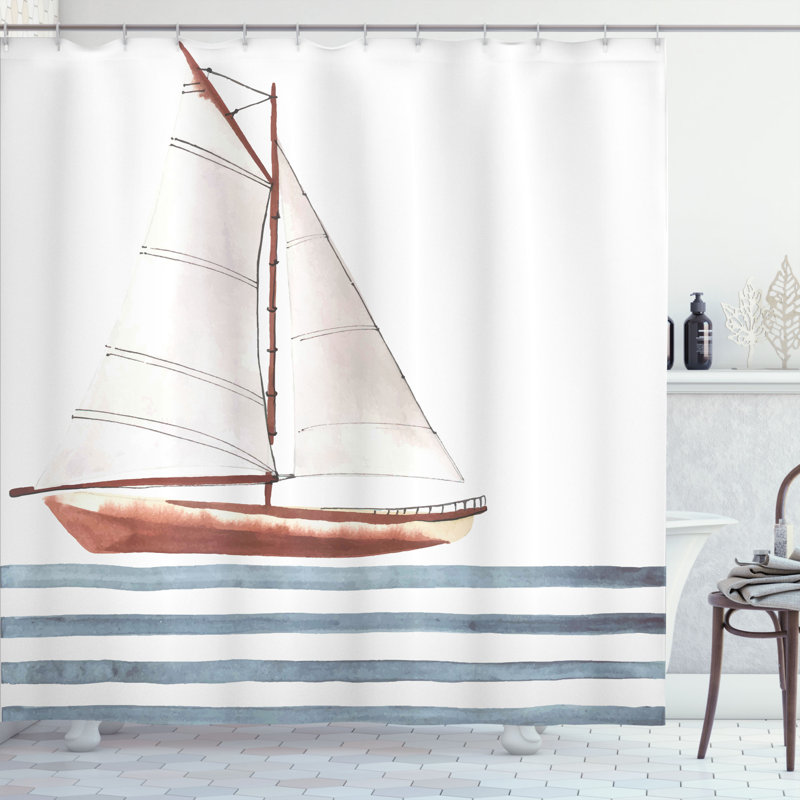 Shower Curtain Set + Hooks, 84" H x 69" W