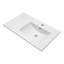 32" X 18" White Rectangular Single Vanity Top With 1 Faucet Hole And Overflow(Sink Only), A Spacious Left Countertop For Maximum Storage Convenience