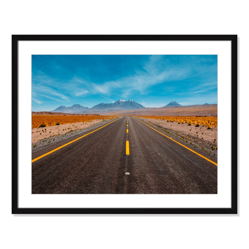 «Road trip» par Diego Jimenez, reproduction, Cadre noir, Blanc, H 23,5 po x l 29,5 po x P 1,25 po