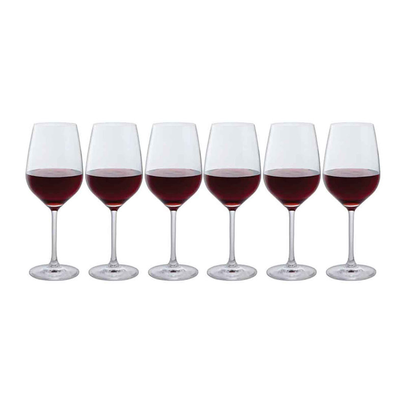 Dartington Crystal Bar Six Red Wine Glasses