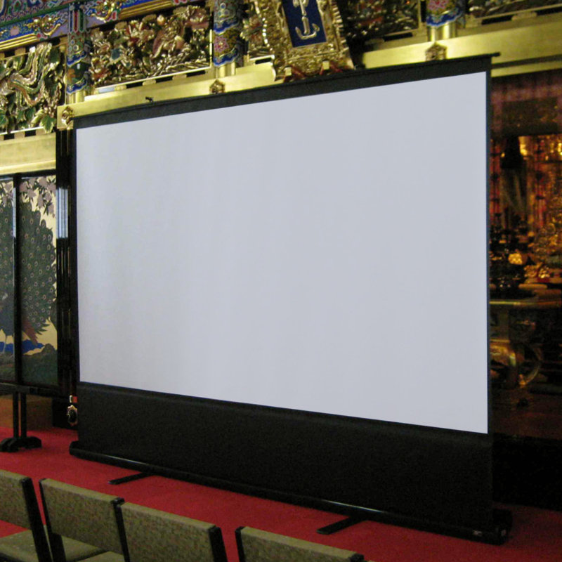 Écran de projection de plancher portatif blanc ezCinema, Diagonale de 120 po