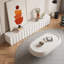 Meuble télé beige en bois manufacturé-1869619804