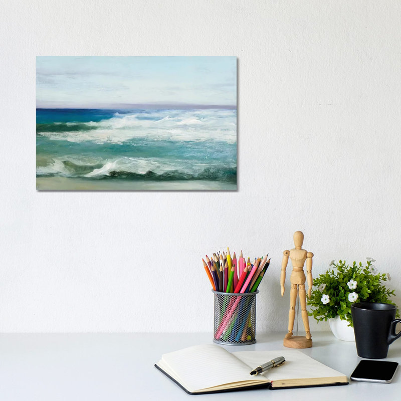 Azure Ocean by Julia Purinton - Wrapped Canvas Print, 20.32 cm H x 30.48 cm W
