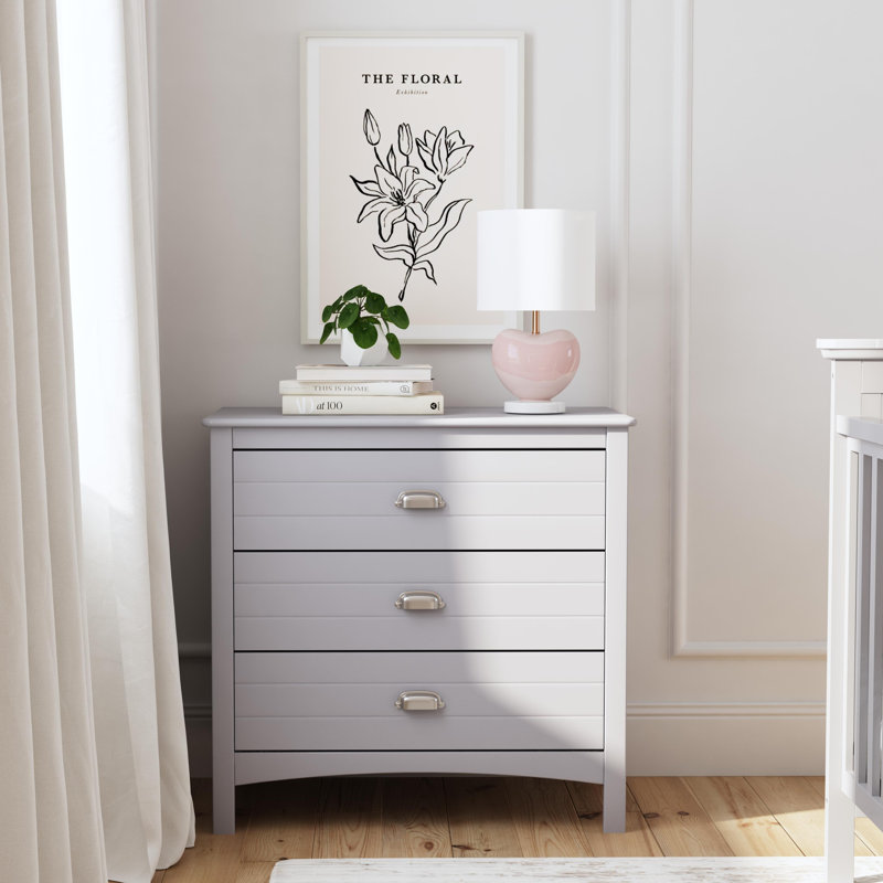 Nolan 3 Drawer Dresser, Gray