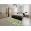 Jaune floral/Tapis décoratif vert-997523332