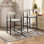 Tabourets de bar modernes en tissu Renfroe (ensemble de 2) - Contre-chaises de cuisine confortables