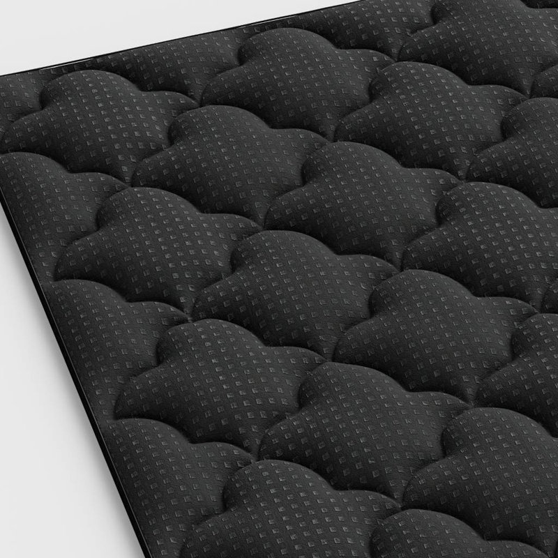 Surmatelas simple en coton noir 2 po