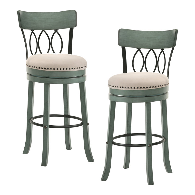 Tabouret Ashritha, Vert antique, Tabouret de bar (siège d'une hauteur de 29 po)