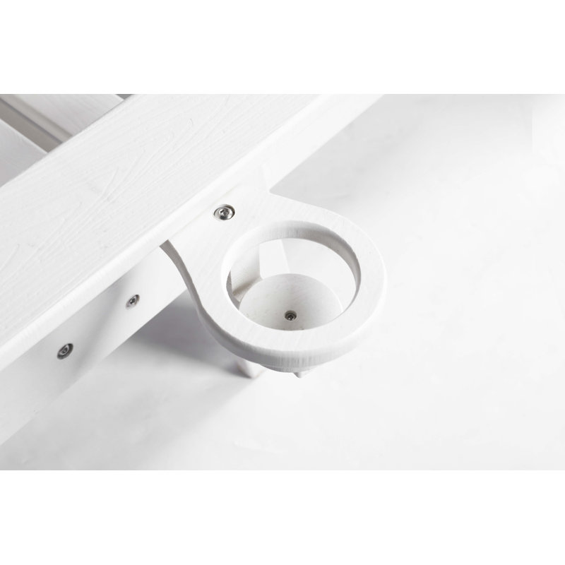 Chaise longue avec table d'appoint, Blanc