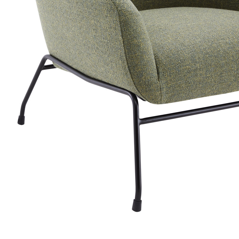 Fauteuil demi-tonneau Avram, Tweed chanvre Nathan