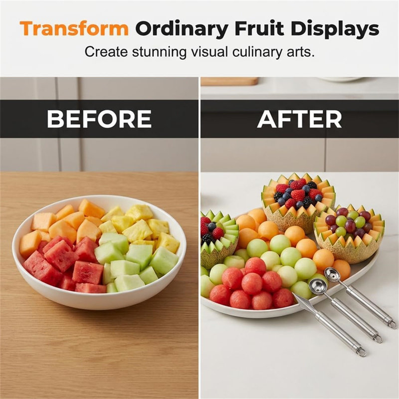 Ensemble de 3 couteaux à découper en acier inoxydable pour fruits et fruits 2026
