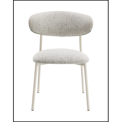 Chaise d'appoint en tissu gris clair Kalam (ensemble de 2) - Confortable, élégante et durable pour les intérieurs modernes