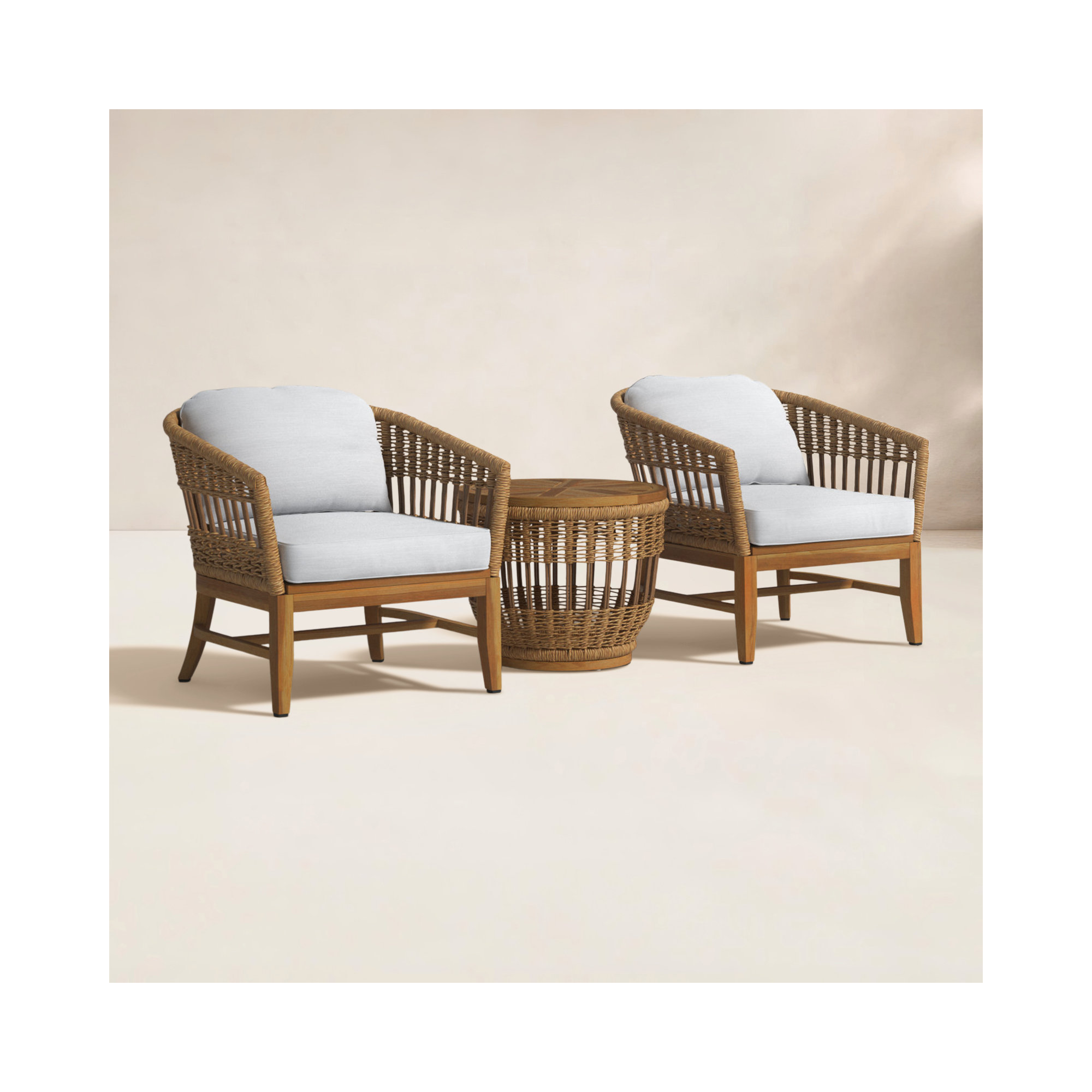 Dunkirk 2 - Person Patio Conversation Set with Cushions