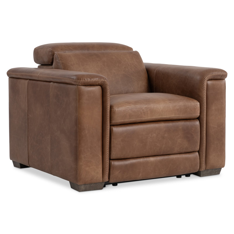 Lioni Leather Club Chair, Brown