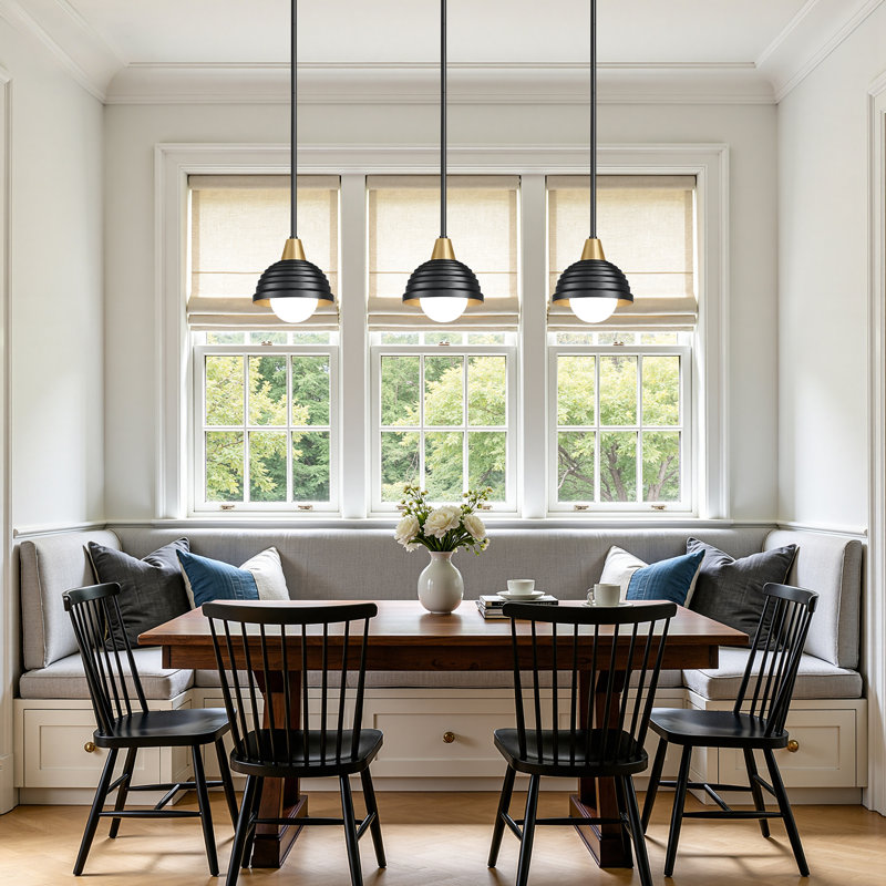 Luminaire suspendu pour îlot de cuisine industriel réglable à 1 lumière
