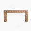 Console de style rustique à relief géométrique 59,06 po - Table d'entrée en bois massif et panneau de fibres à densité moyenne avec détails sculptés en 3D pour le salon / couloir