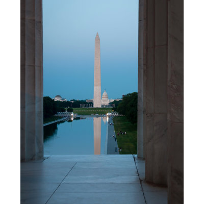 " Washington Monument, Reflecting Pool to Capitol Building " Mixed Media