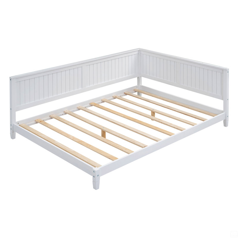 Full Size Wood Daybed/Sofa Bed, White, Full
