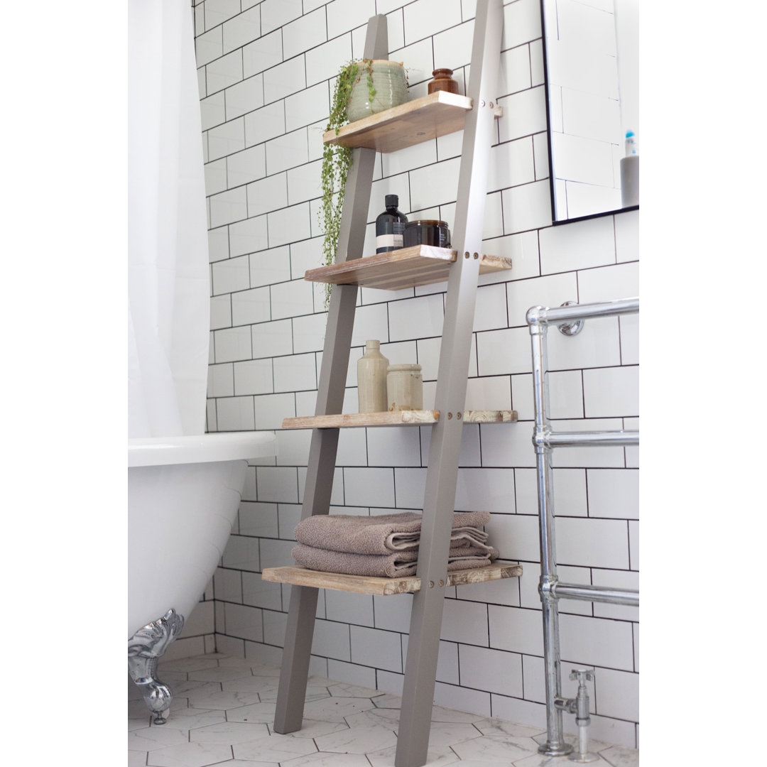 Addisun 44cm W Solid Wood Height -Adjustable Shelving Unit