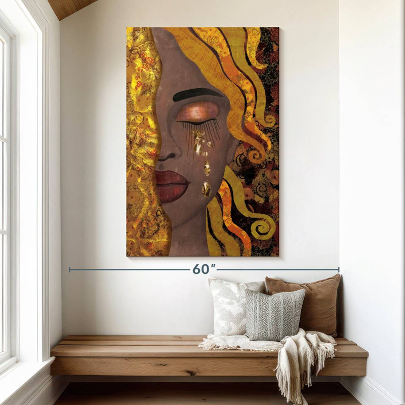 Abstrait afro-américain Leisha, H 51 po x l 34 po