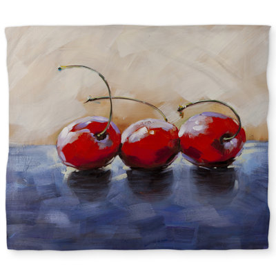 Three Cherries Blue Duvet Cover | Stylish Home Decor