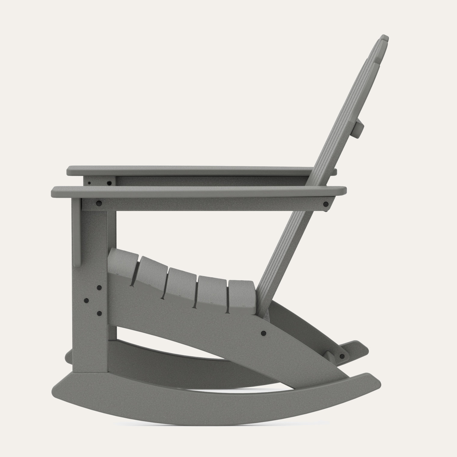 POLYWOOD® Vineyard Rocking Adirondack Chair, Slate Gray