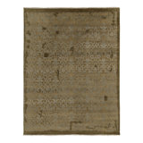 Rug & Kilim’S European Rug In Gold With Blue Floral Patterns