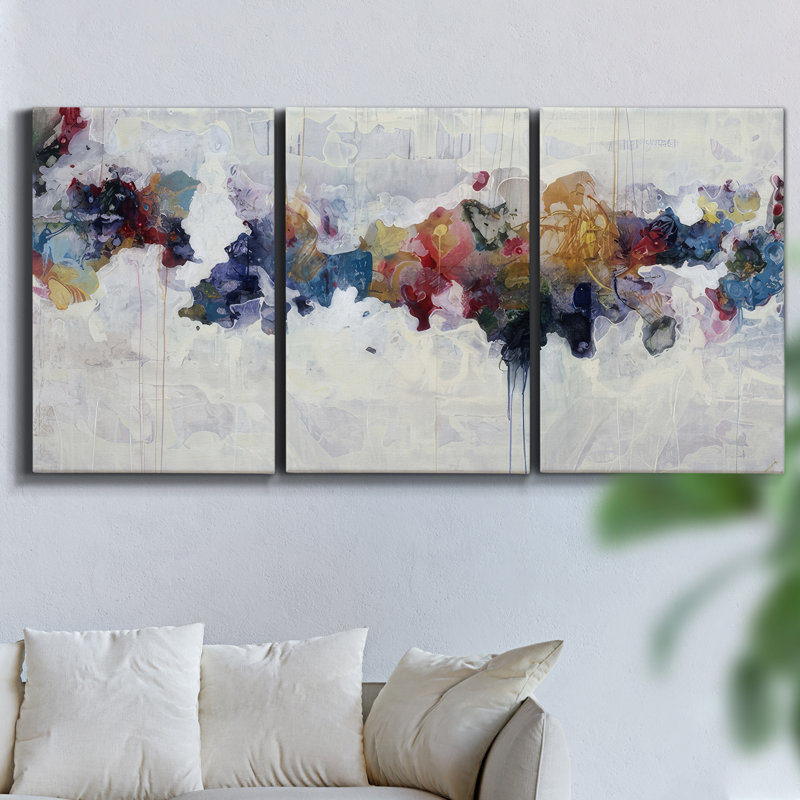 Entre les sorties - Toile encadrée multi-pièces, H 60 po x l 120 po x P 2 po