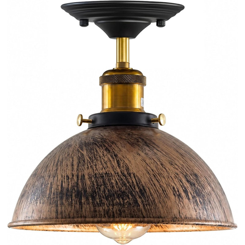 Semi Flush Mount, Brushed Copper