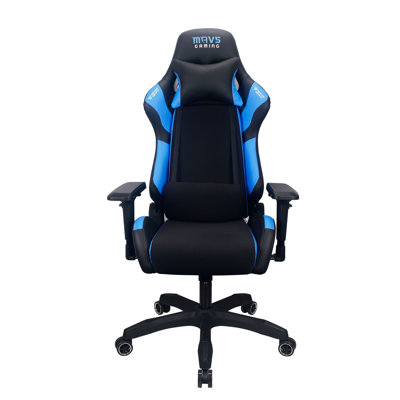 RaynorGaming Adjustable Ergonomic Faux Leather Swiveling PC & Racing Game Chair in Black