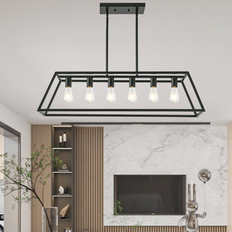 Jaijuan - Light Kitchen Island Pendant, 41" W, 6 Lights
