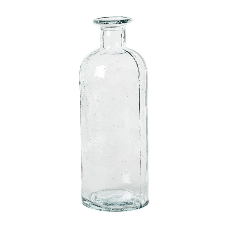 Tosca Handmade Glass Decorative Bottle, 11" H x 4" W x 4" D