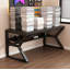 Bureau ergonomique à domicile avec plateau en pierre frittée or-133787238